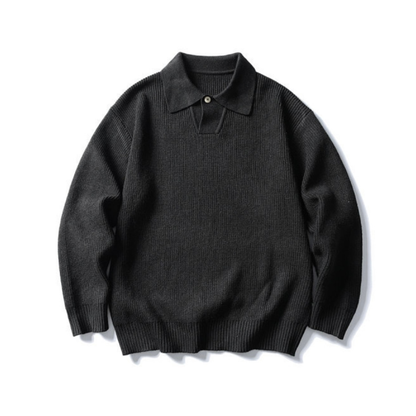 ポロカラー　リブニット　N987