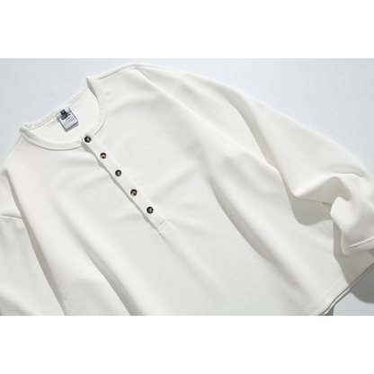 ストレッチ　ヘンリーネック　長袖Ｔシャツ　N1087