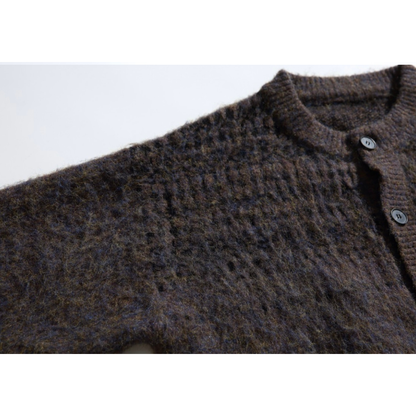 フェードジャガード　ストレッチニット　カーディガン　N883