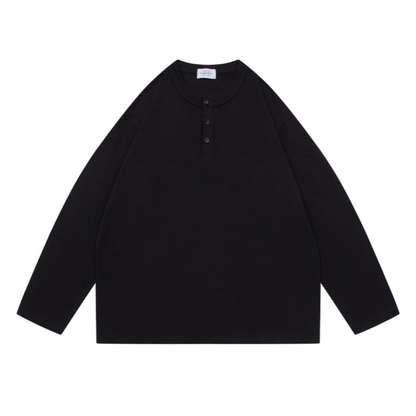 ヘンリーネック　ロングスリーブ　Tシャツ　N102