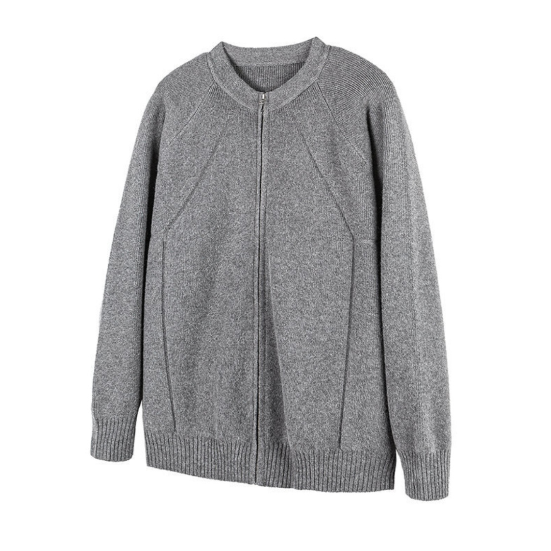 リブニット　クルーネック　カーディガン　N984