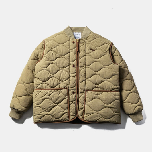 ポリコットン　リブカラー　キルティングジャケット　N983