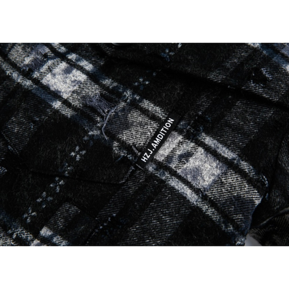 フェードダイ　チェック　シャツジャケット　N1006