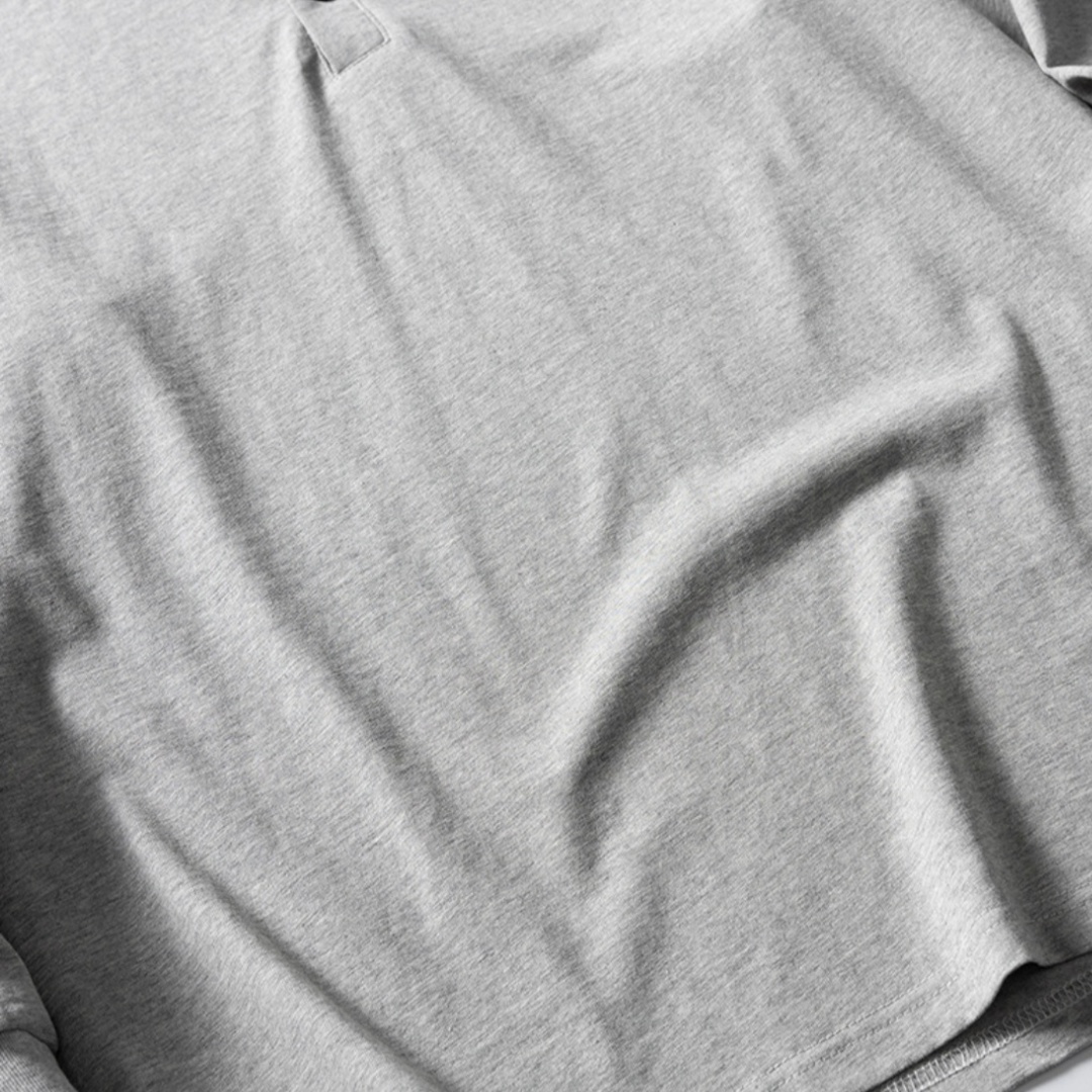 ヘンリーネック　ロングスリーブ　ワイドTシャツ　N214