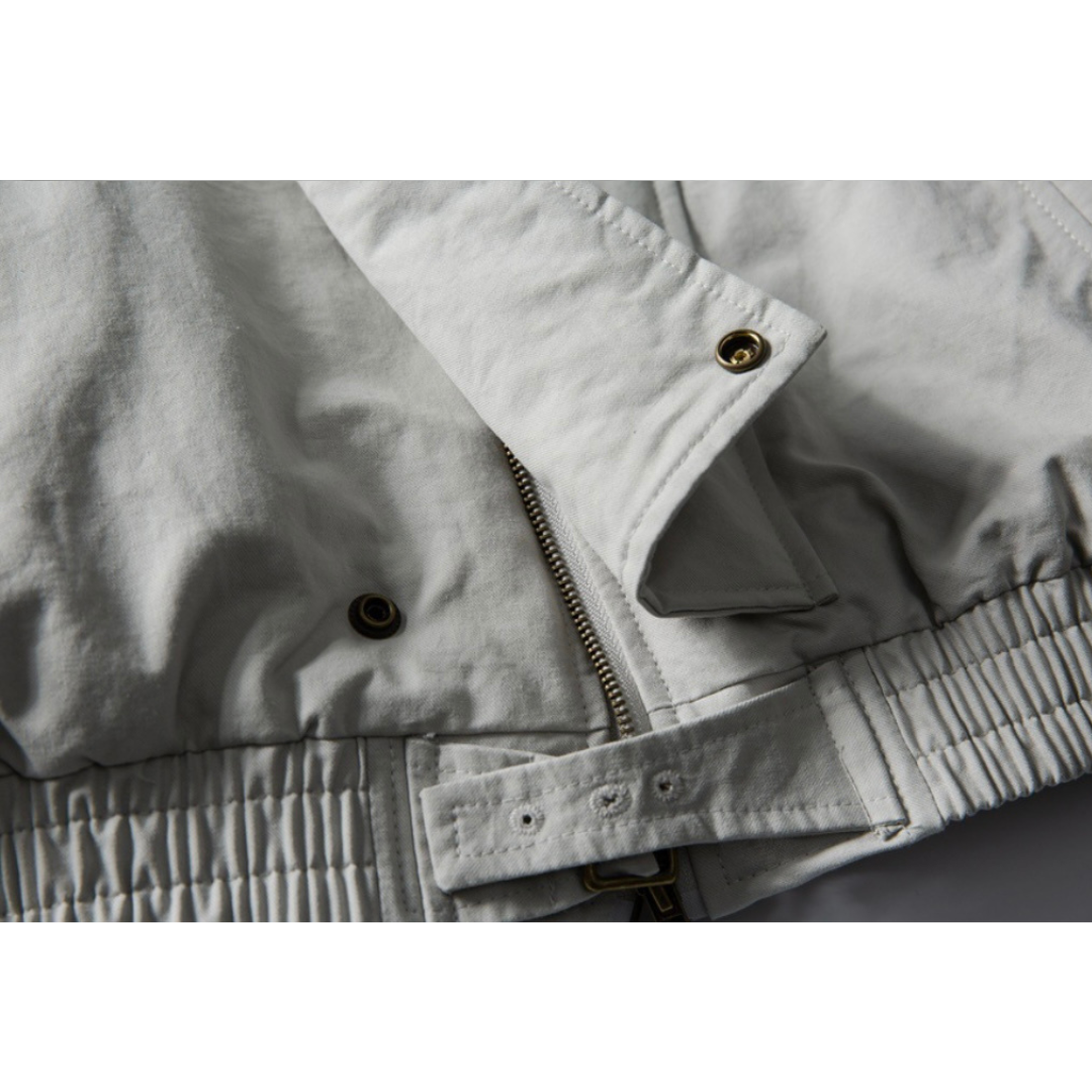 パテッド　スタンドカラー　ライダースジャケット　N1011