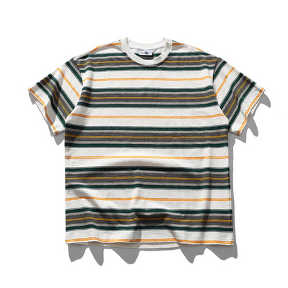 マルチボーダー　グリーンライン　Tシャツ　N191