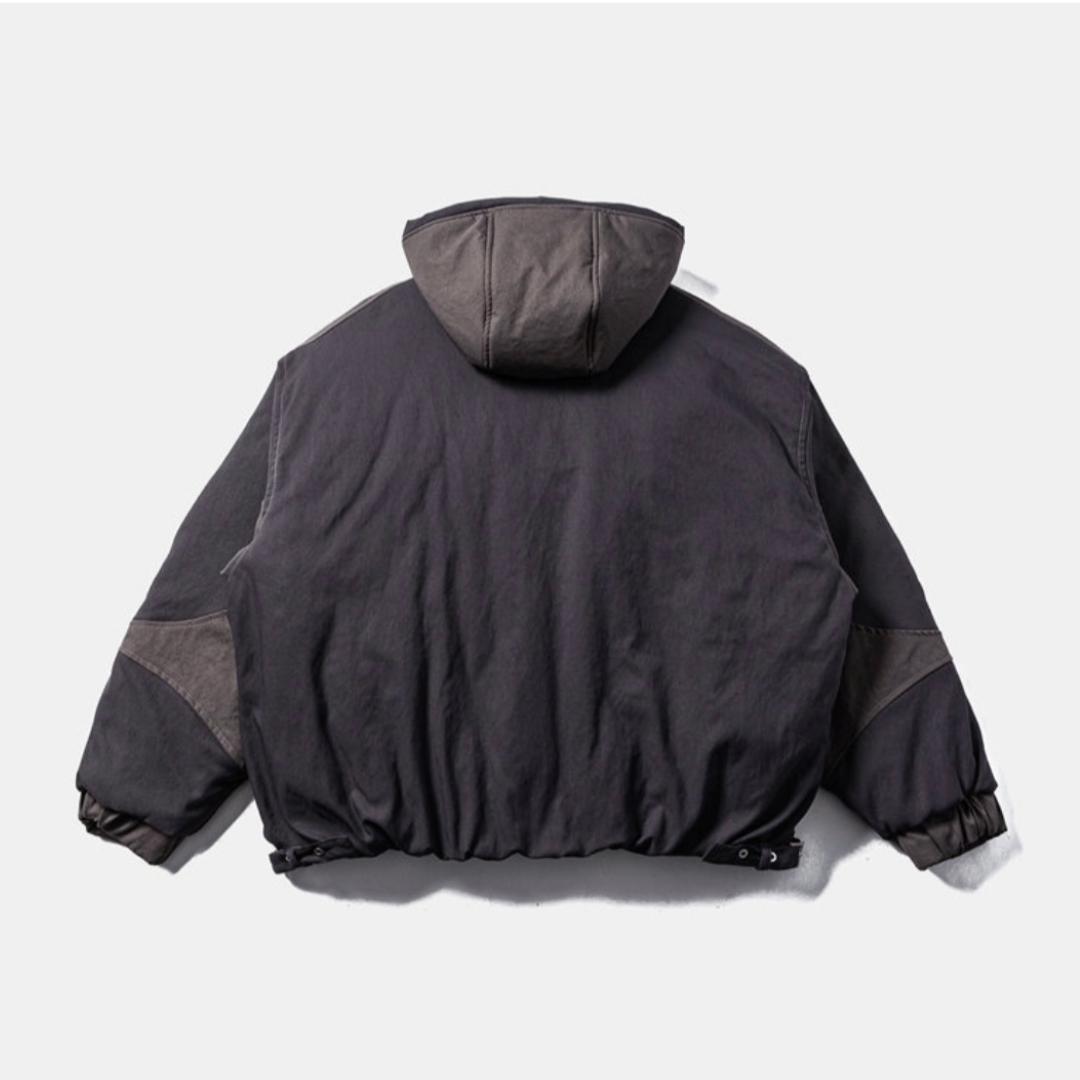 ライナーキルティング　バイカラー　フードジャケット　N911