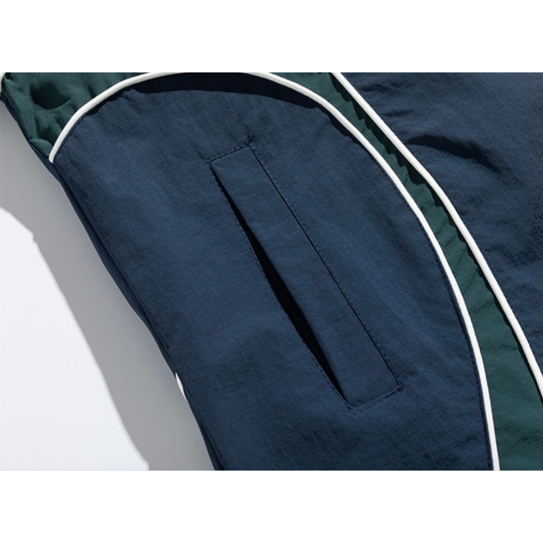 バイカラー　ナイロン　トラックジャケット　N1212