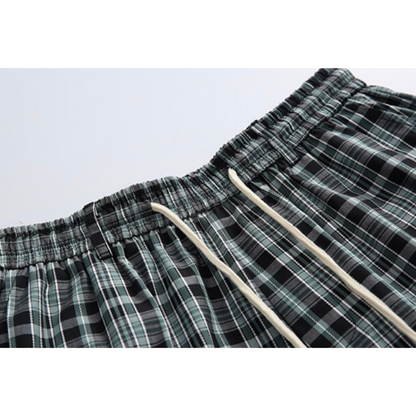 コットンチェック　ワイド　ショートパンツ　N521