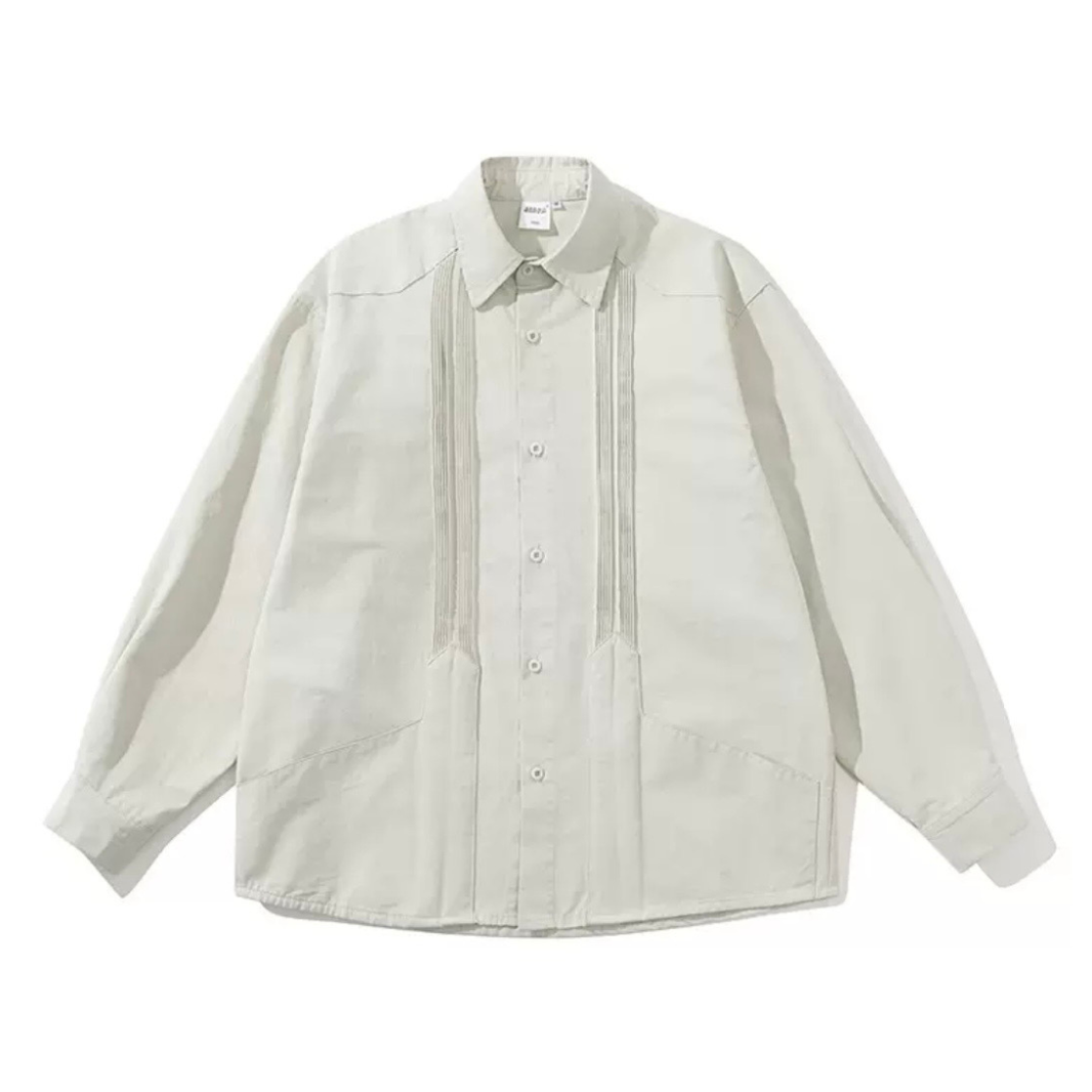 Irregular Tuck Front Shirt N1261 アイボリー