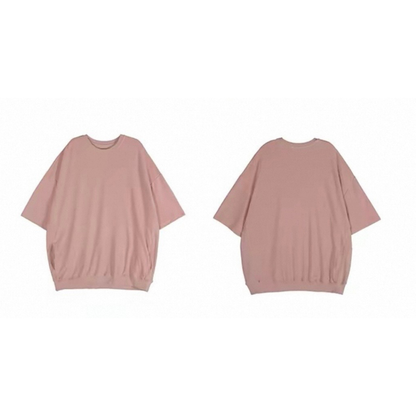 オーバーサイズ　ストレッチ　5分袖　Tシャツ　N1489