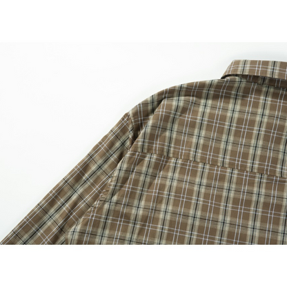 Local check long sleeve shirt N021