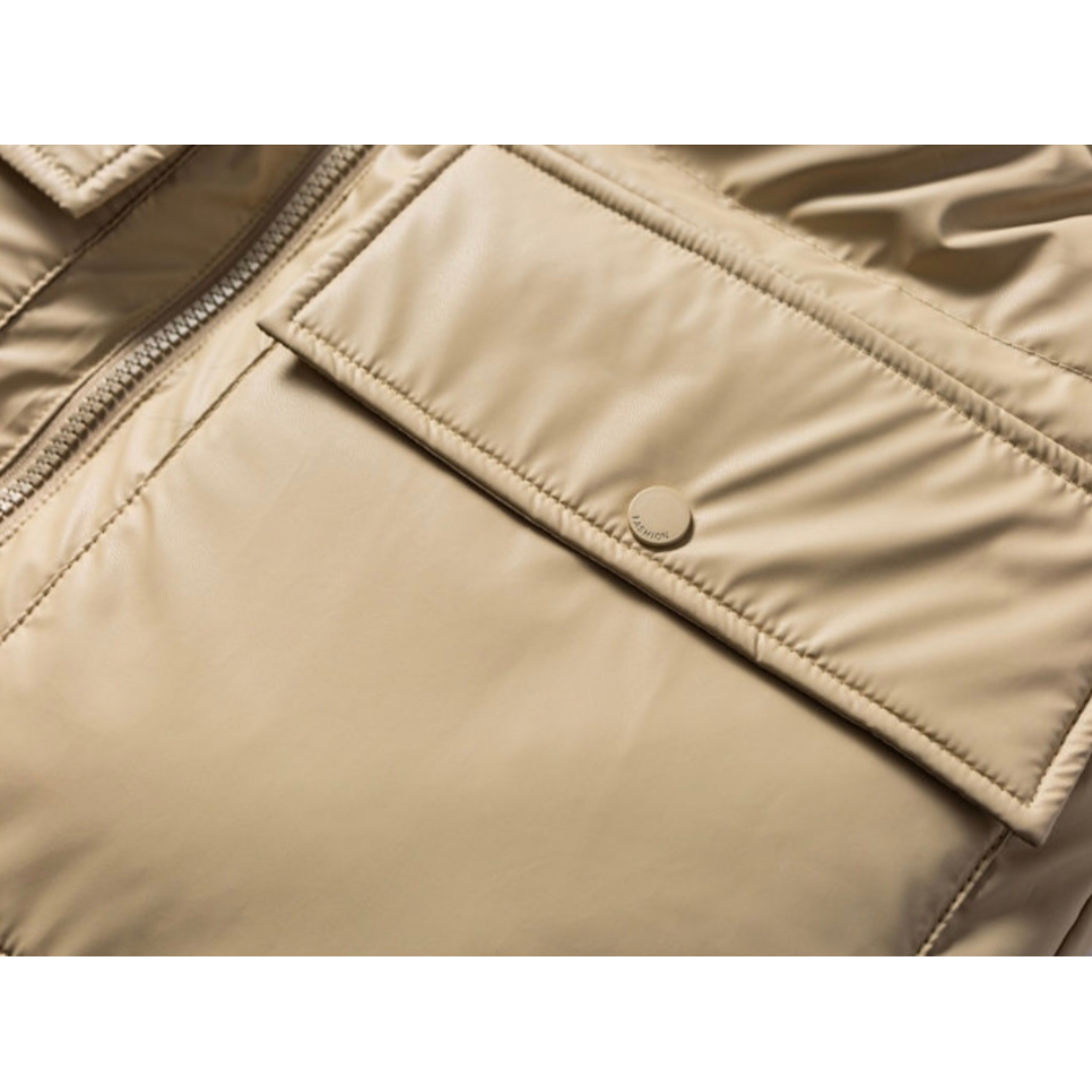 リバーシブル　スタンドカラー　パテッドベスト　N909