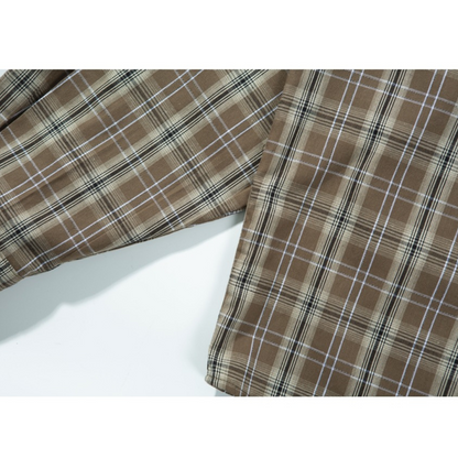 Local check long sleeve shirt N021