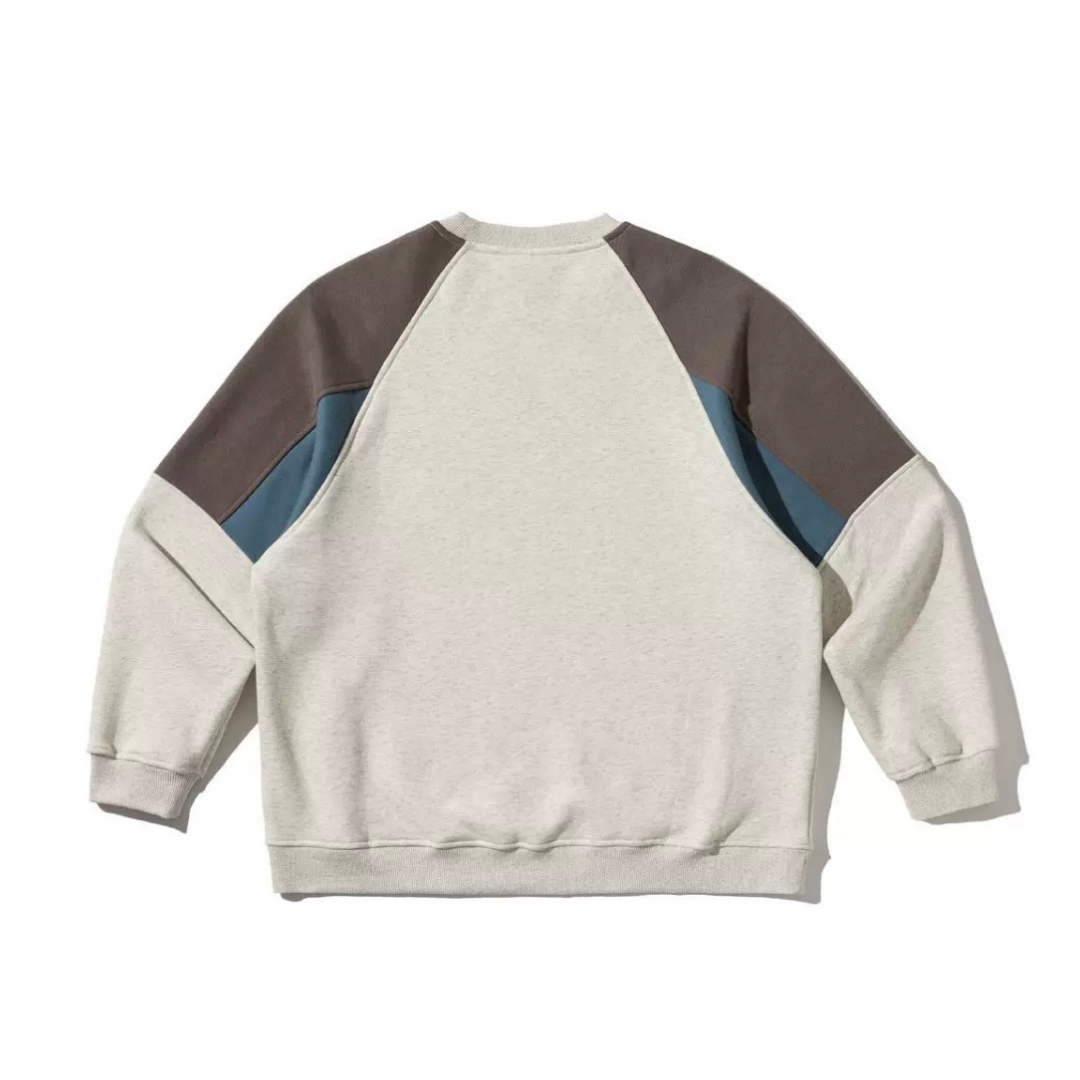 パネルカラー　クルーネックスウェット　N1239