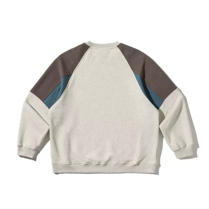 パネルカラー　クルーネックスウェット　N1239