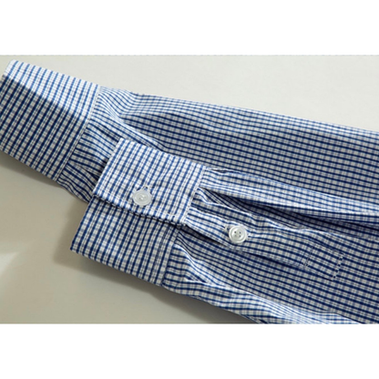 ストレッチコットンナイロン　マイクロチェック　レギュラーシャツ　N1259