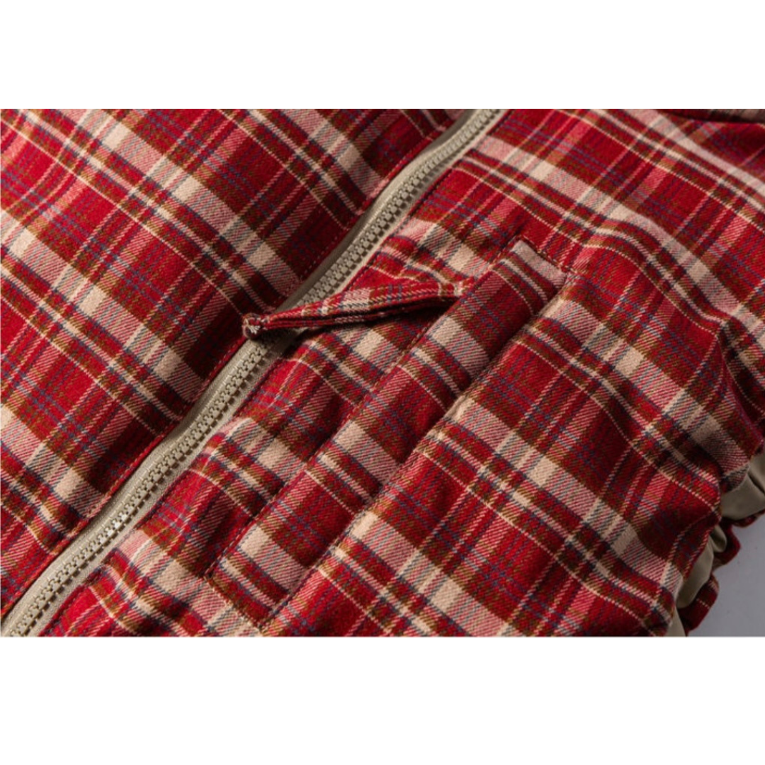 リバーシブル　スタンドカラー　パテッドベスト　N909