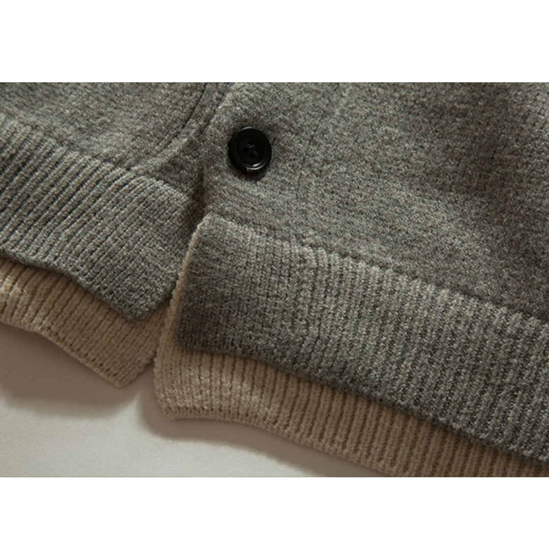 ミドルゲージニット　レイヤー　クルーネックカーディガン　N902