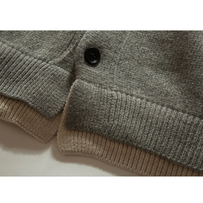 ミドルゲージニット　レイヤー　クルーネックカーディガン　N902