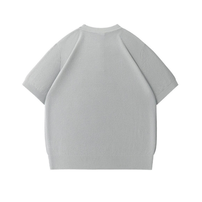 リヨセルリネン　ヘンリーネック　半袖Tシャツ　N1561