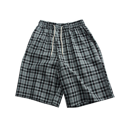 コットンチェック　ワイド　ショートパンツ　N521