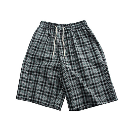 コットンチェック　ワイド　ショートパンツ　N521