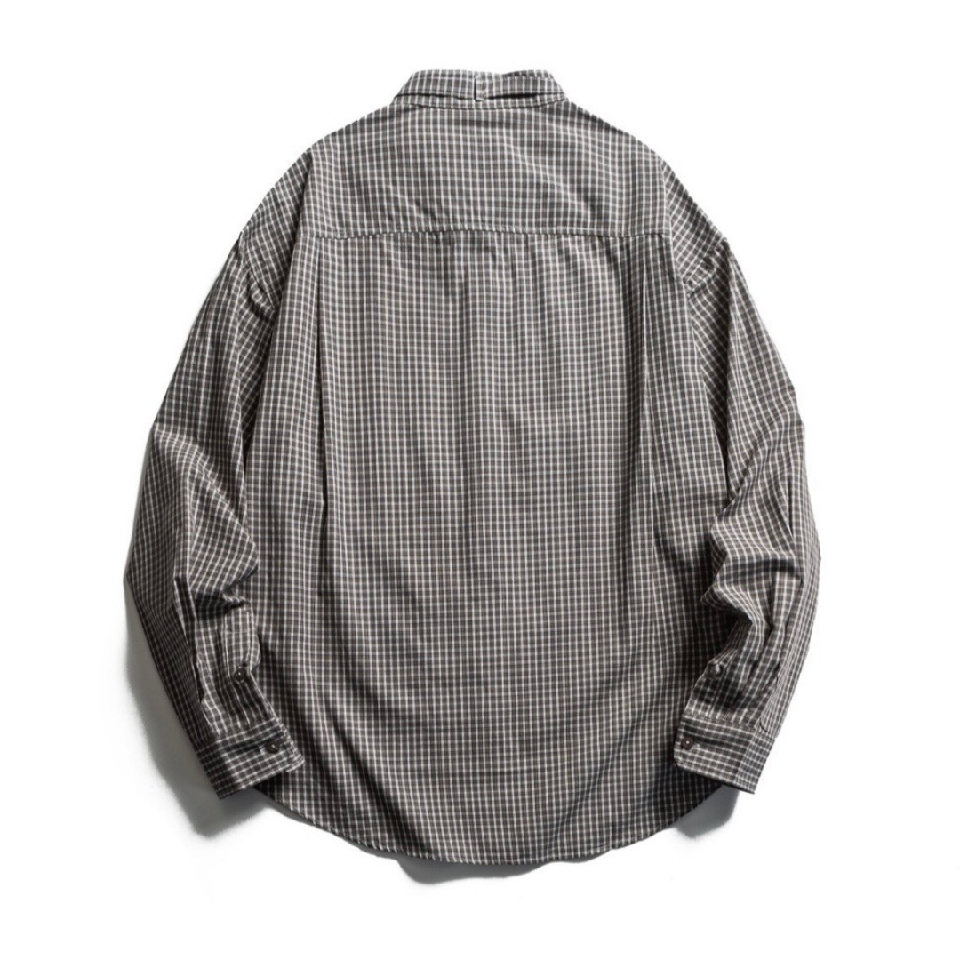 バンドカラー　グラフチェック　シャツ　N1208