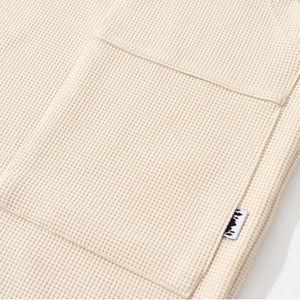 ポケット付き　ヘビーワッフル長袖Ｔシャツ　B759