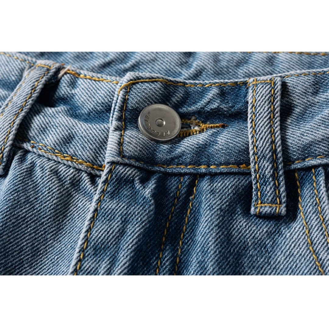 USEDウォッシュ　デニム　ワイドパンツ　C195