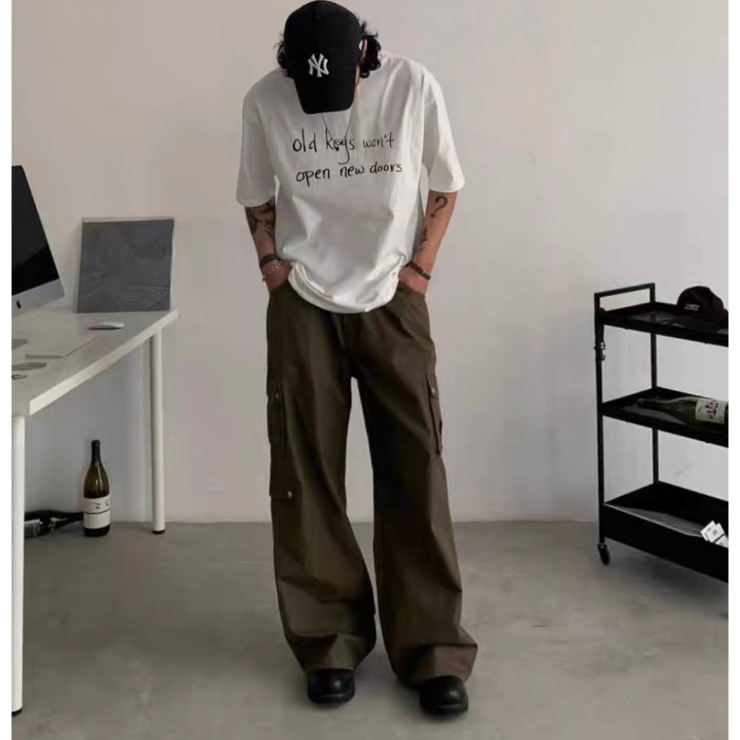 ワイドストレート　カーゴパンツ　C251