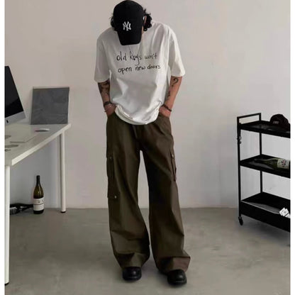 ワイドストレート　カーゴパンツ　C251