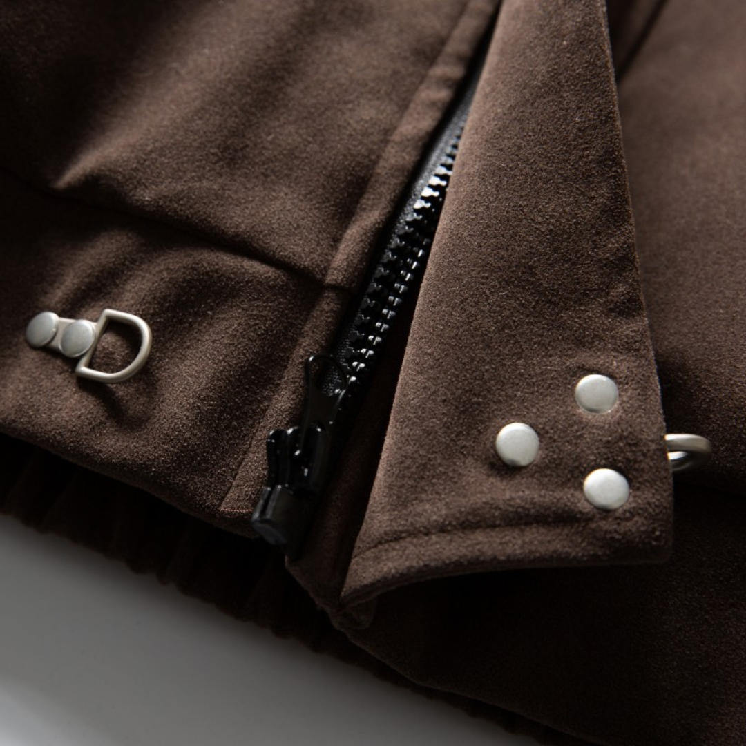 Faux layered wool polo collar knit N748