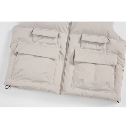 パデッド　ジップアップ　スタンドベスト　N1032