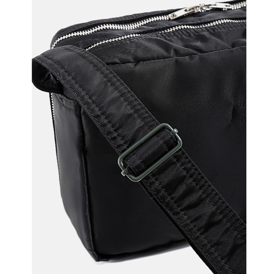 ミリタリーナイロン　ダブルファスナー　ショルダーバッグ　N1122