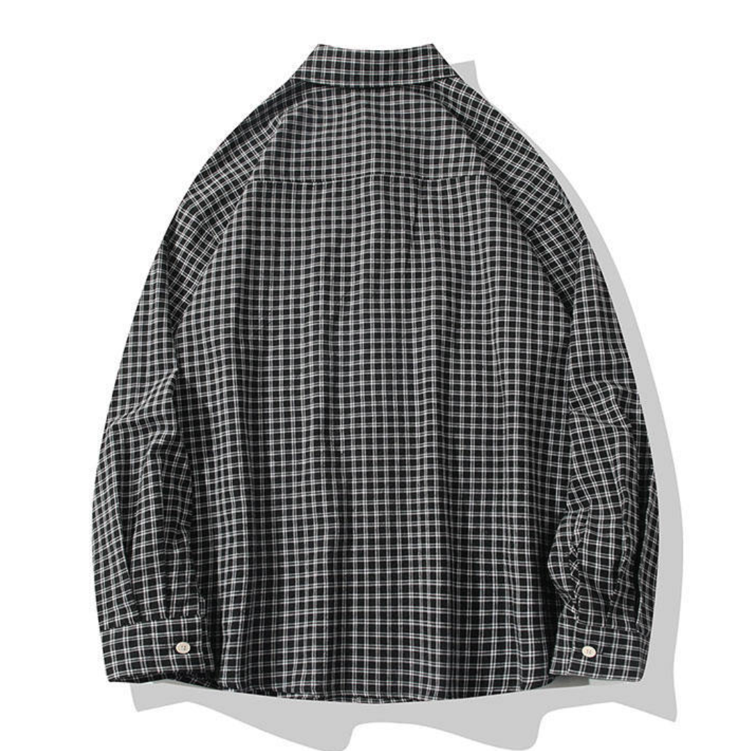 ポイントロゴ　グラフチェック　シャツ　N1251