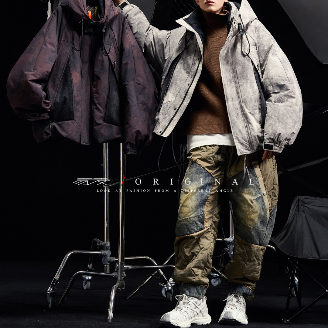 [YMORIGINAL] White Duck Down Fog Color Hooded Jacket N843