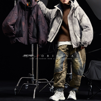[YMORIGINAL] White Duck Down Fog Color Hooded Jacket N843