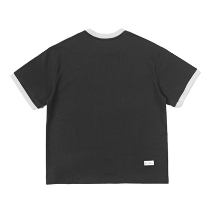 ワンポイント刺繍　リンガーTシャツ　N572