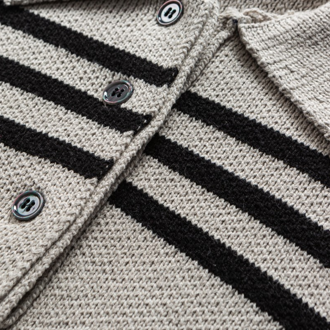 パネルライン　コットン混　ポロカラーニット　N880