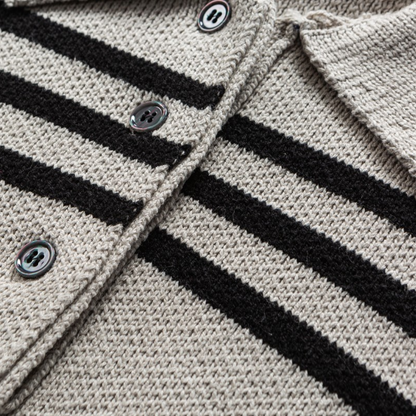 パネルライン　コットン混　ポロカラーニット　N880