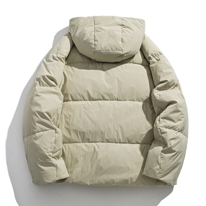 White Down Raglan Sleeve Hooded Jacket N1024