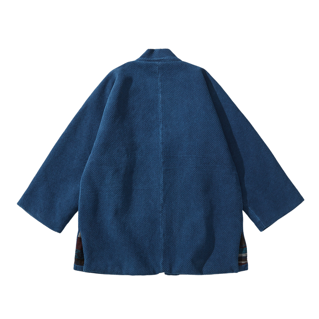 インディゴ染料め　キモノ　ジャケット　N1325