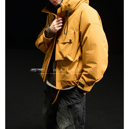 [YMORIGINAL] White Duck Down Big Pocket Hooded Jacket N849