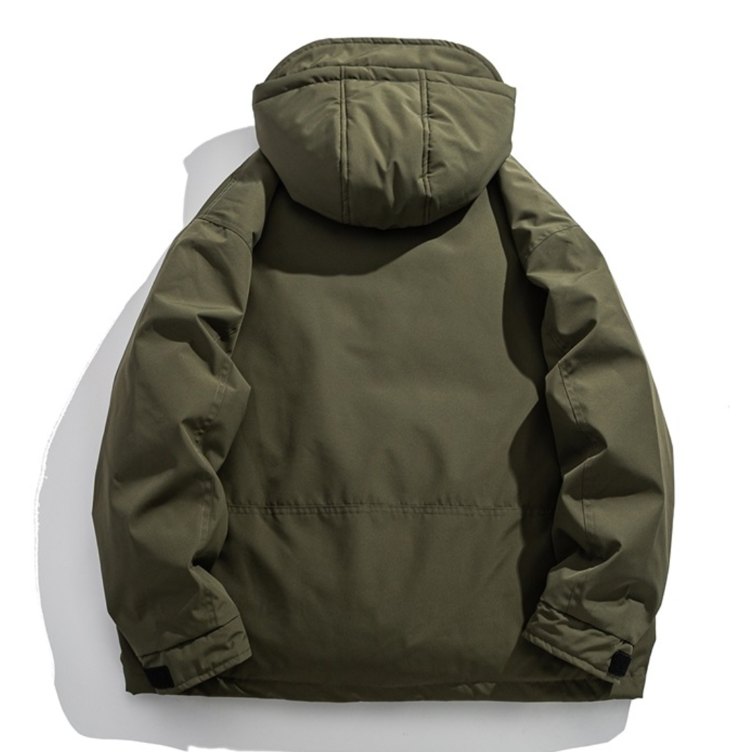 ホワイトダウン　スナップボタン　フードジャケット　N1022