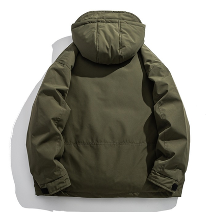 ホワイトダウン　スナップボタン　フードジャケット　N1022