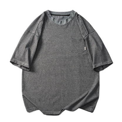 リンガーネック　ボーダー　半袖Tシャツ　N300