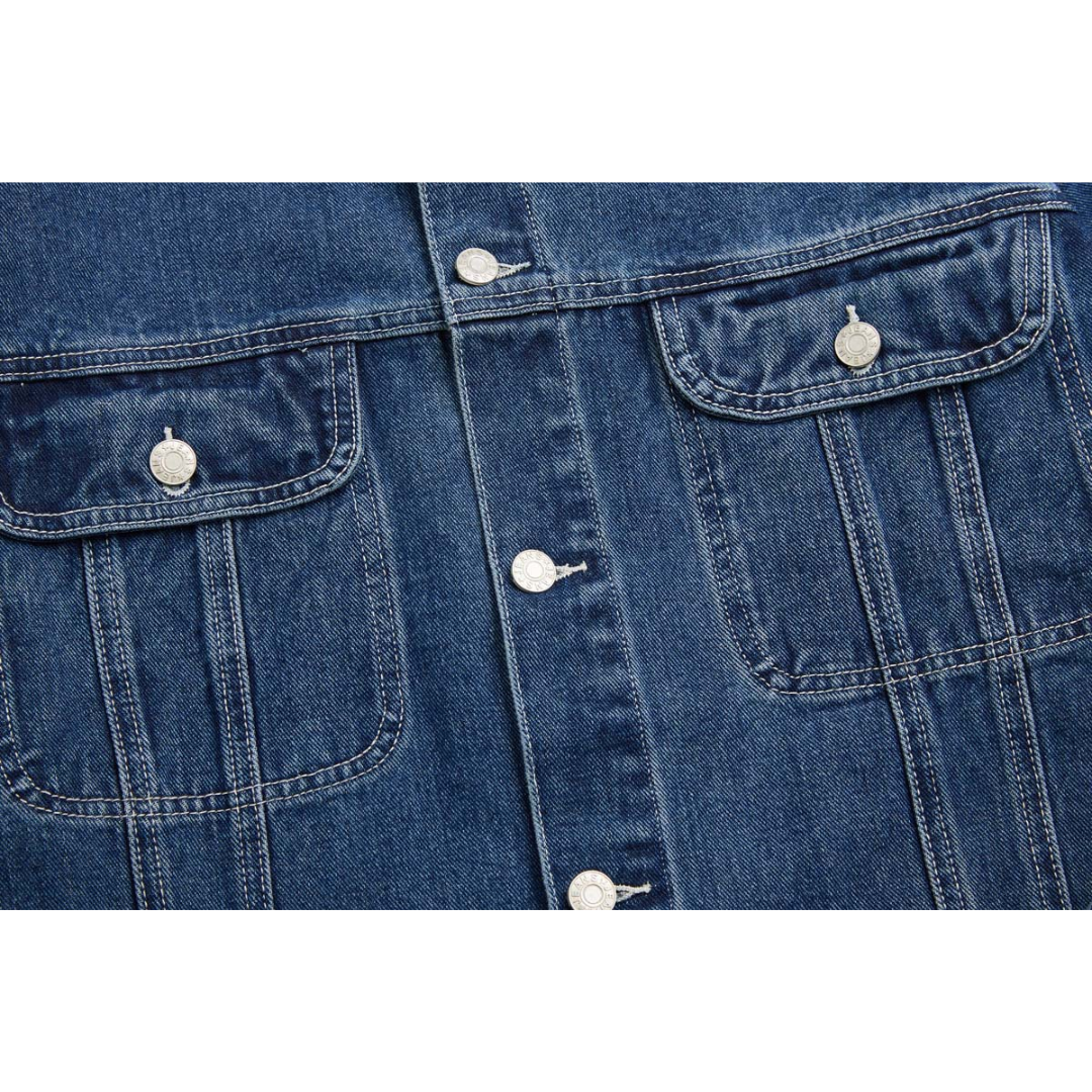 Faux layered wool polo collar knit N748