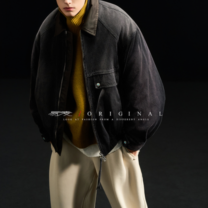 【Y.M.ORIGINAL】ホワイトダックダウン　デニムコンビ　ジャケット　N847