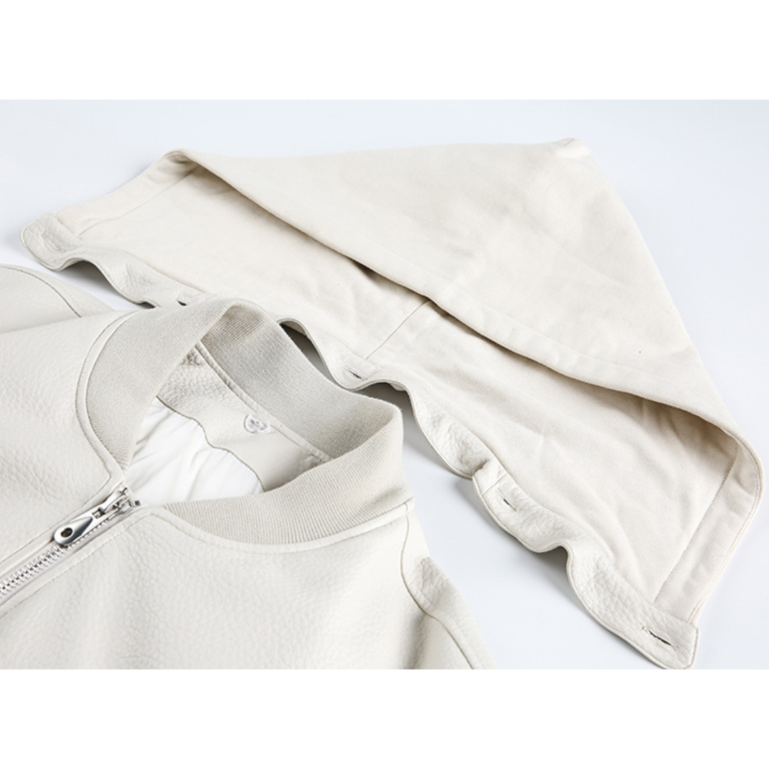 Faux layered wool polo collar knit N748